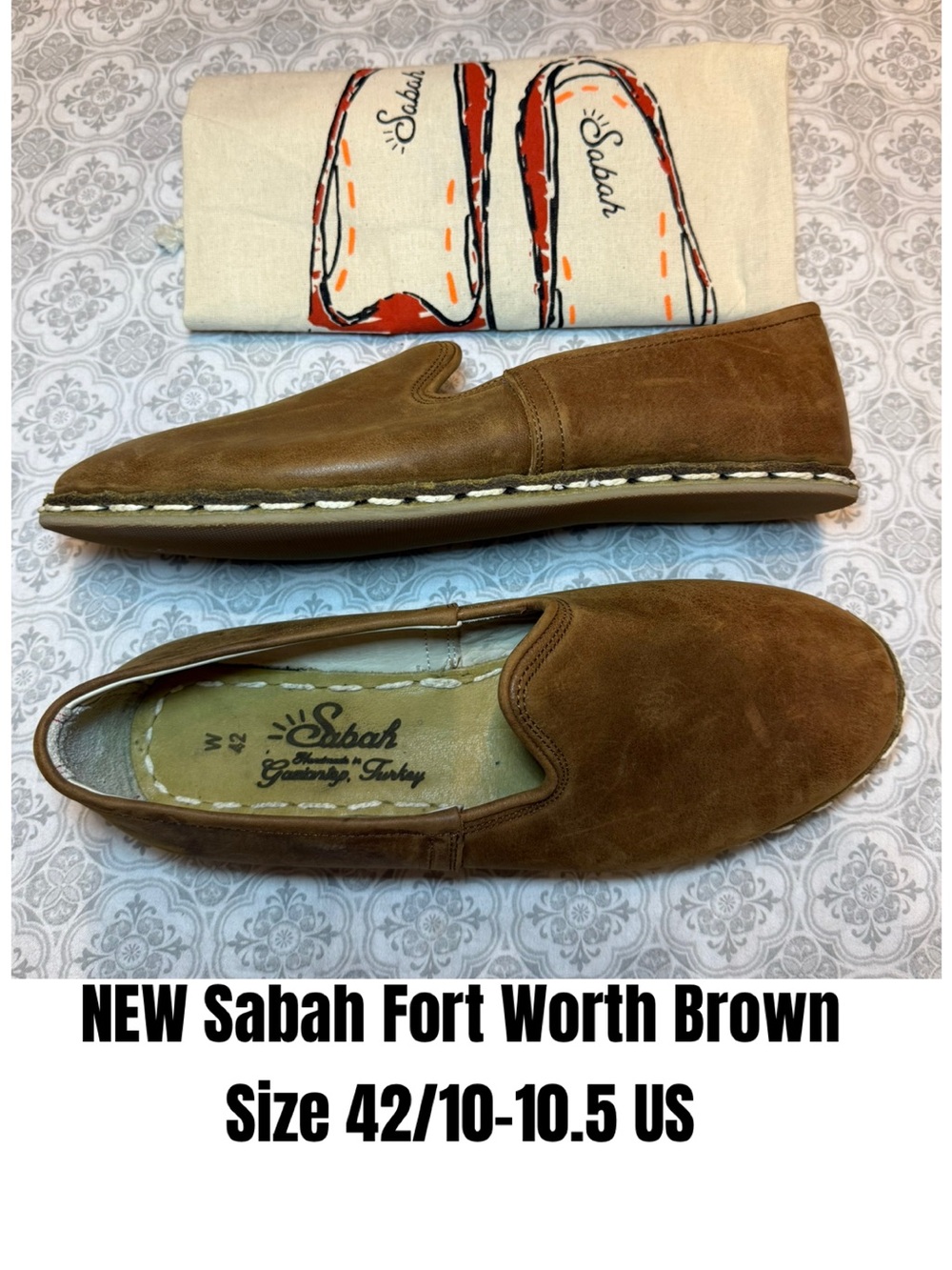 Sabah Fort Worth Brown Size 42/10-10.5 US